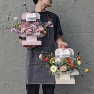 Designer's Choice Flower Handbag,realistic flower bouquet 