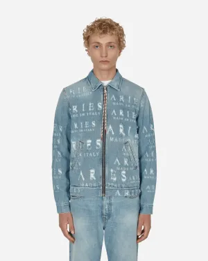 Zerstörte Jean Jacke Blau