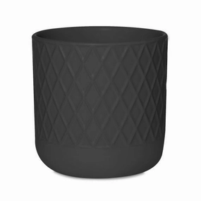 Diamond Carnival Cover Pot - Black,terracotta plant pot