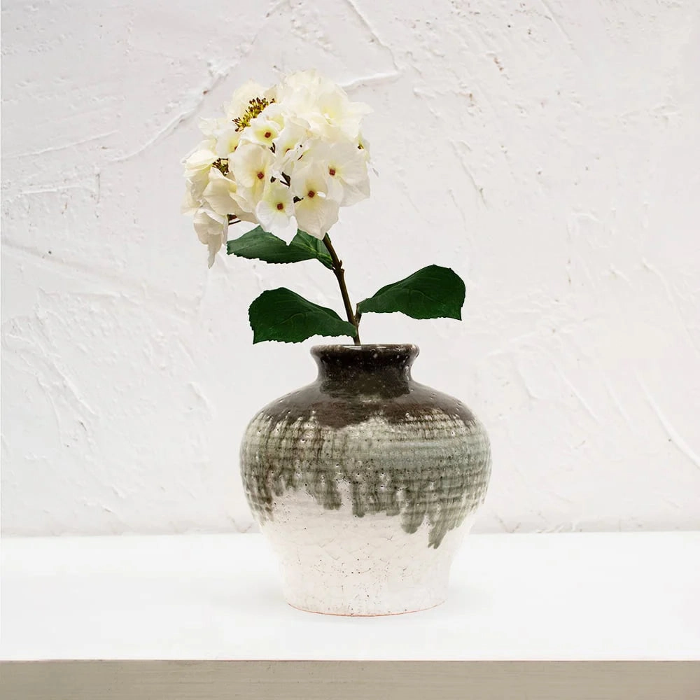 Dipped Crackle Glaze Vase 21cm
