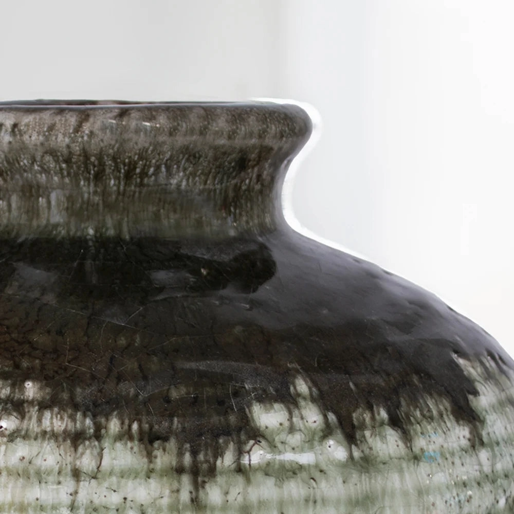 Dipped Crackle Glaze Vase 21cm