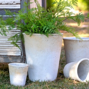 Distressed Concrete Tall Large Planter,classic ceramic flowerpot