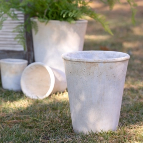 Distressed Concrete Tall Medium Planter,classic ceramic flowerpot