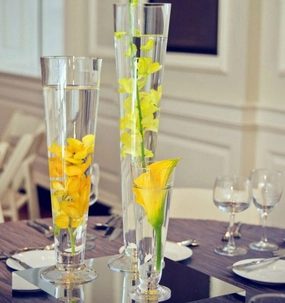 DIY Wedding 24" Clear Pilsner/Cone/Trumpet Vase- XD551-60,aesthetic flower vase