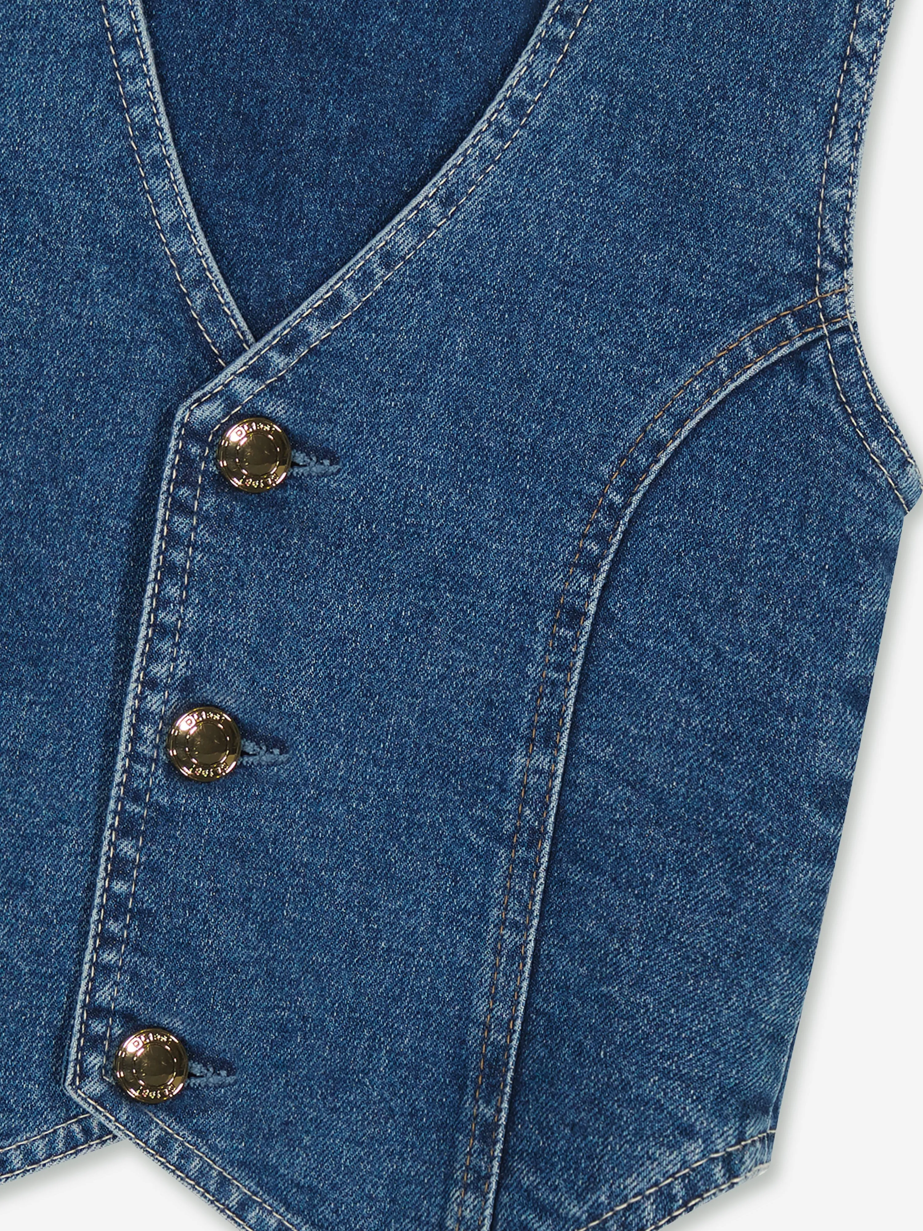DL1961 Mädchen Zizi Denim Weste in Blau