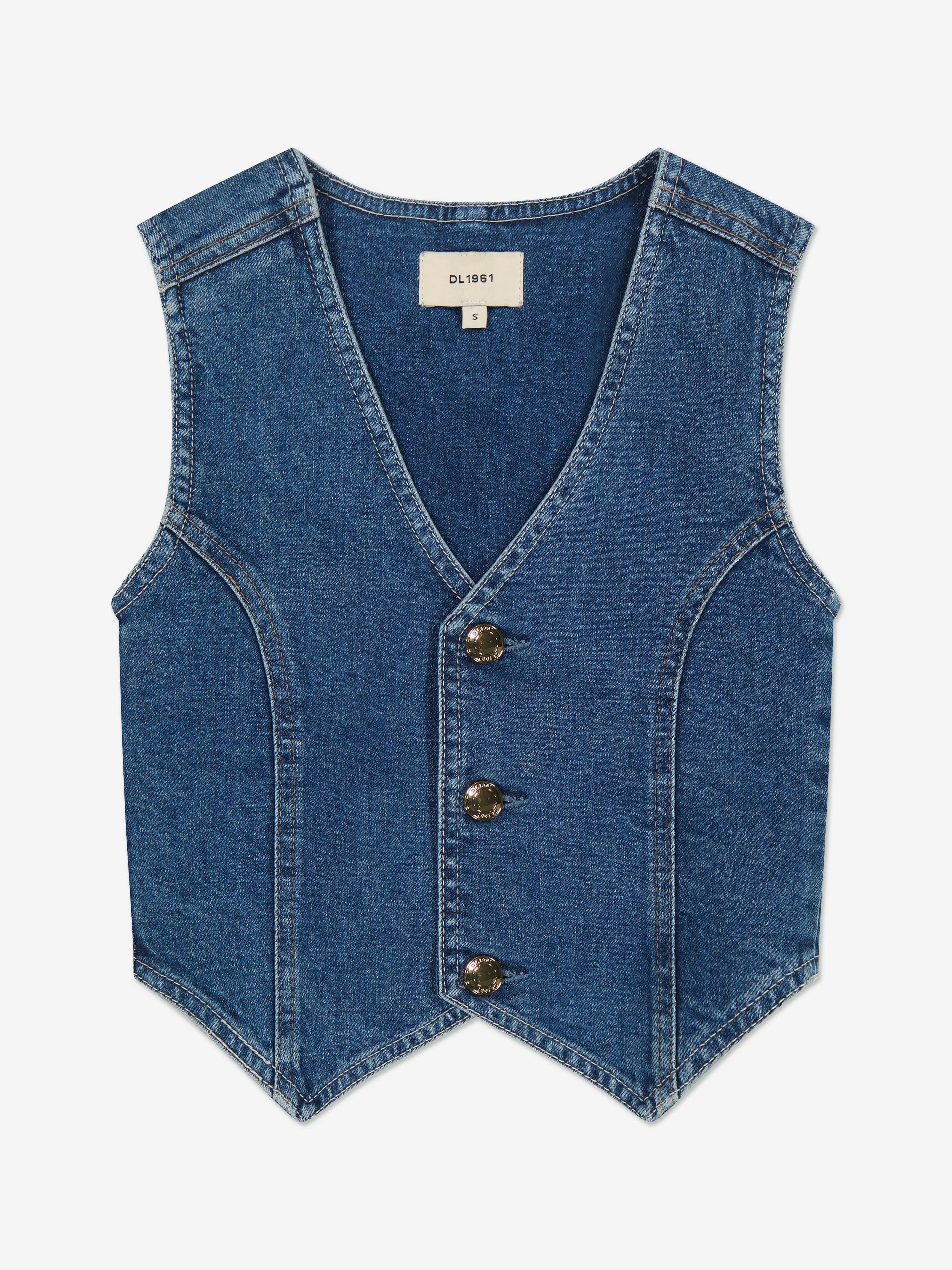 DL1961 Mädchen Zizi Denim Weste in Blau