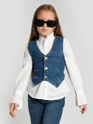 DL1961 Mädchen Zizi Denim Weste in Blau