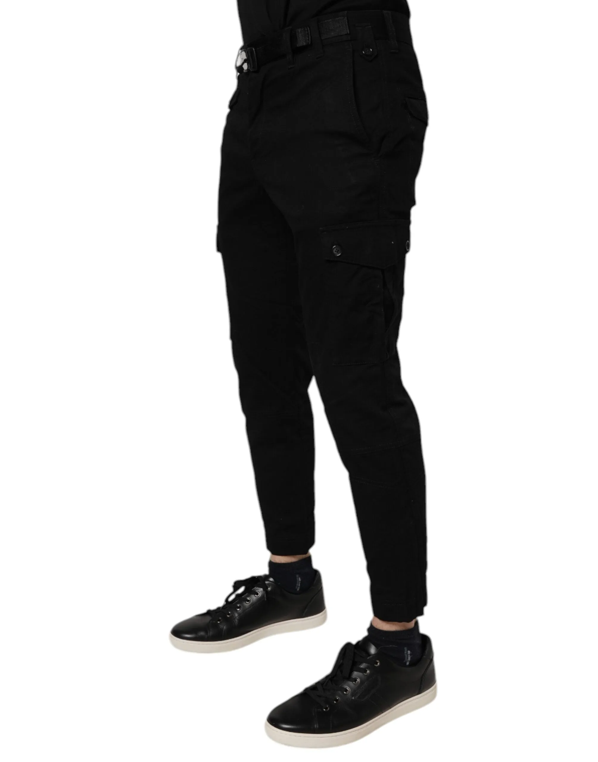 Dolce & Gabbana Baumwoll-Stretch Skinny Cargo blaue Herrenjeans
