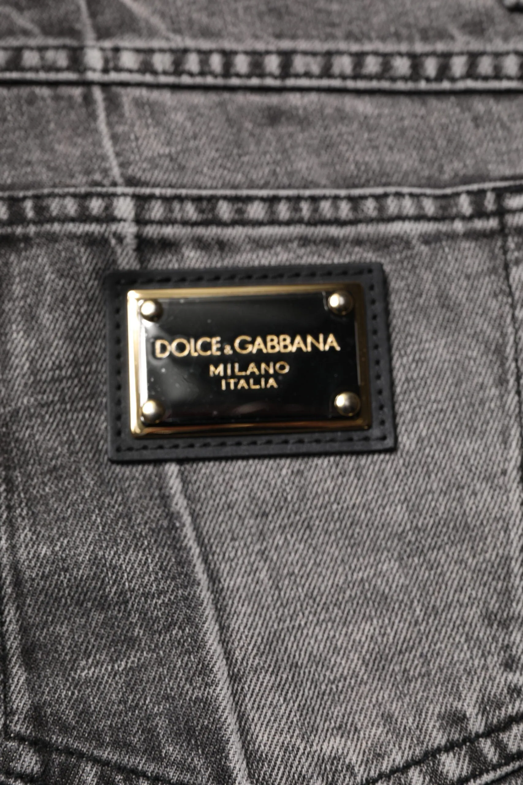 Dolce & Gabbana Zweifarbige Baumwollblaue Herrenjeans