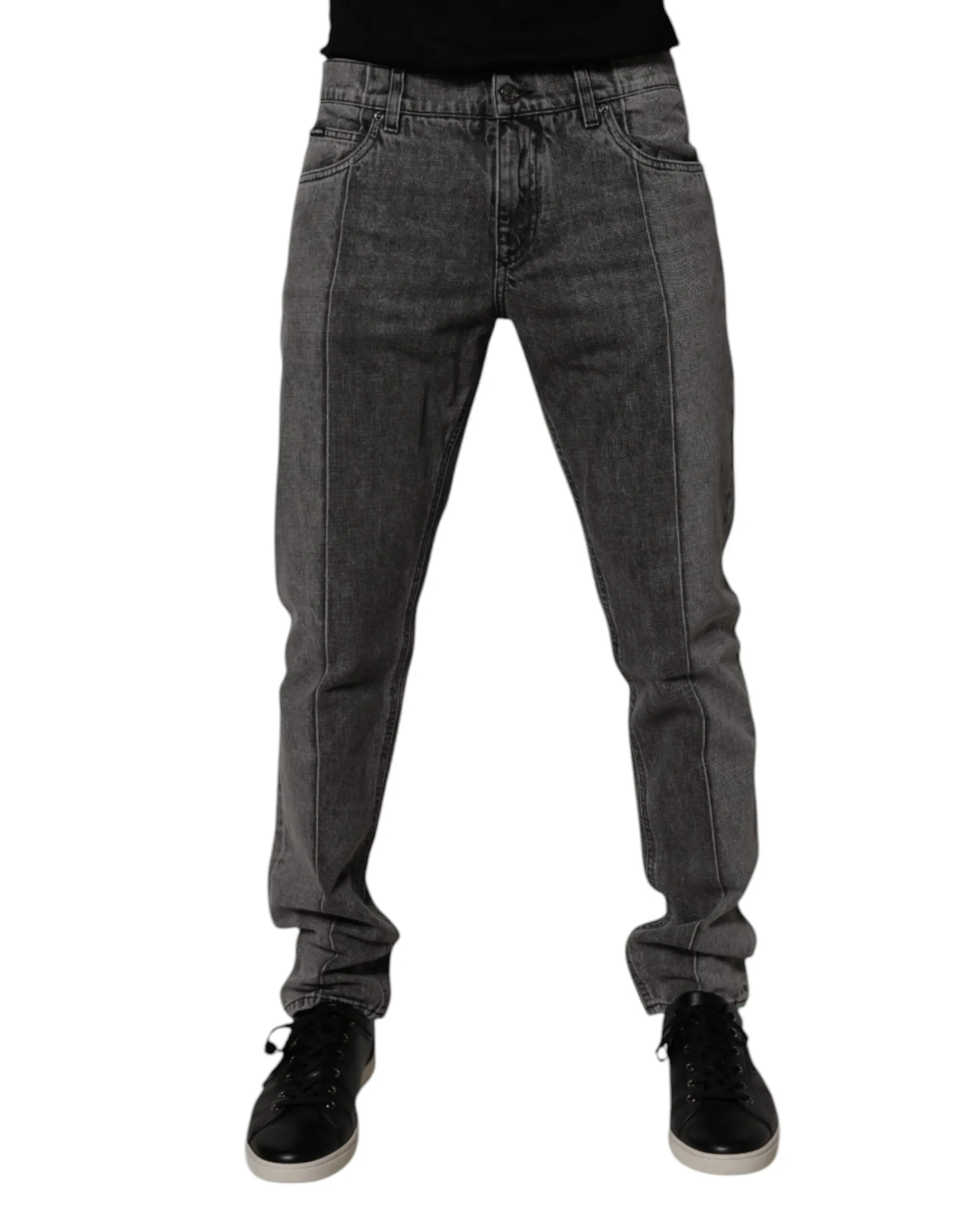 Dolce & Gabbana Zweifarbige Baumwollblaue Herrenjeans
