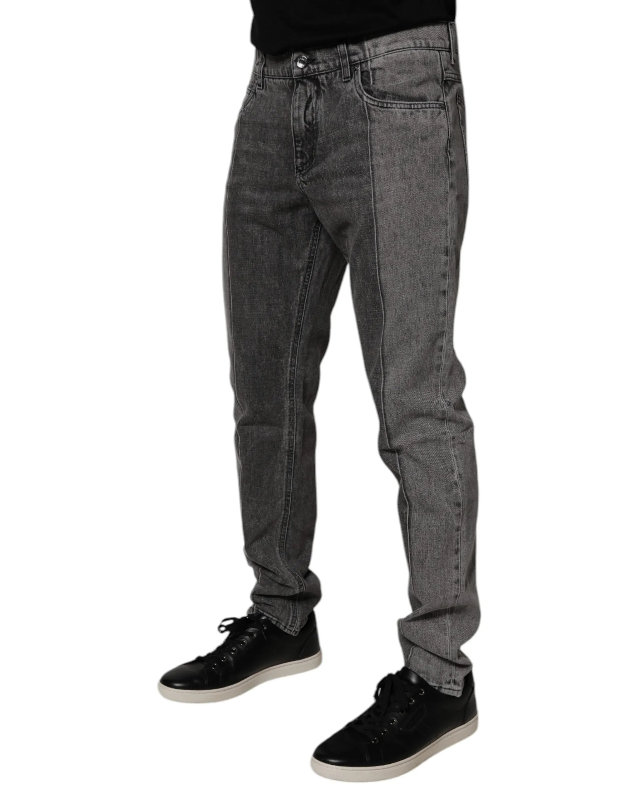 Dolce & Gabbana Zweifarbige Baumwollblaue Herrenjeans