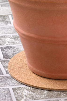 Dotchi Cork Mat 8",potted plant decor