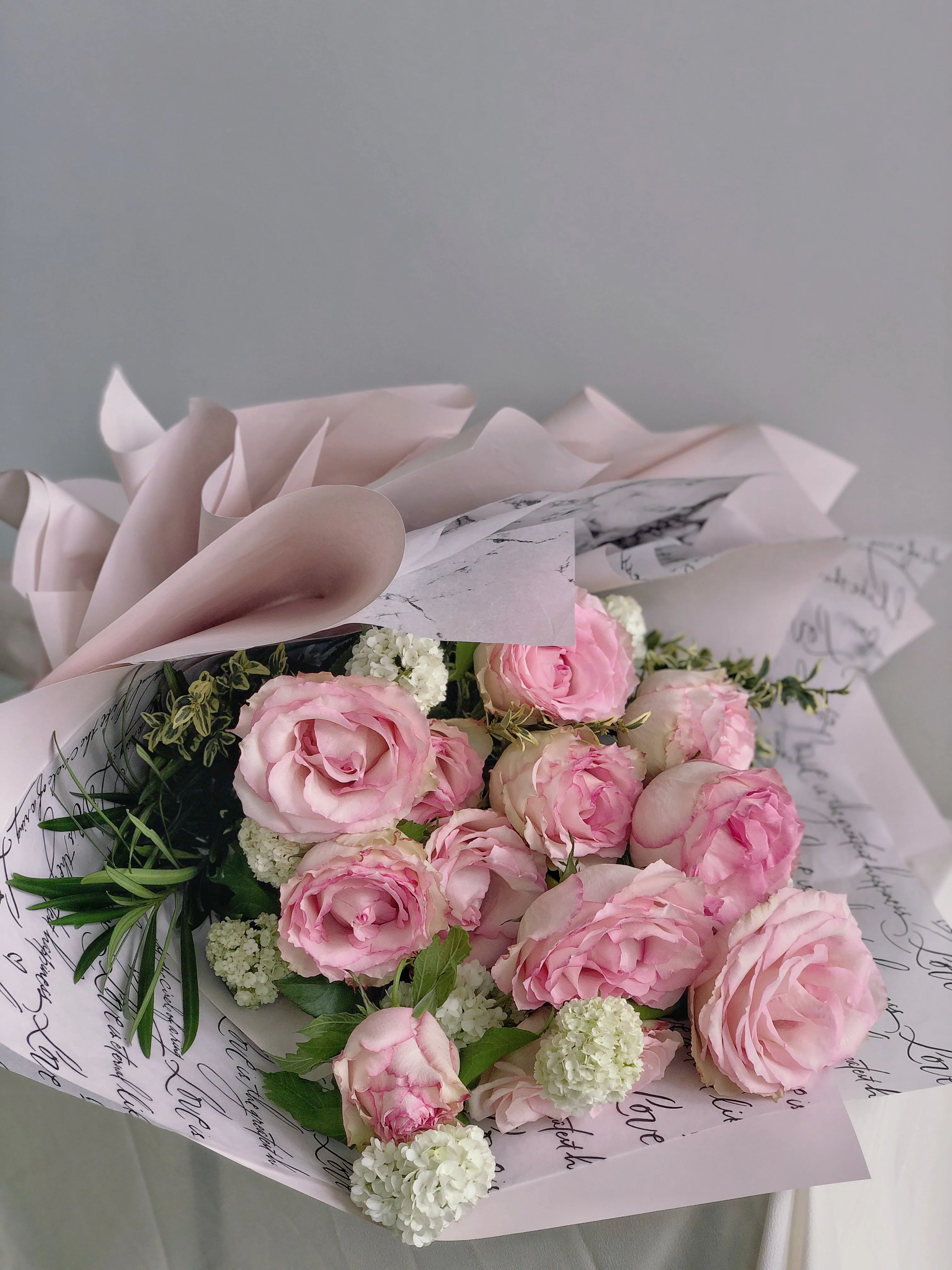 Dozen Pink Rose Bouquet