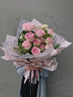 Dozen Pink Rose Bouquet,mother's day bouquet