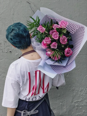 Dozen Purple/Lavender Rose Bouquet,mother's day bouquet