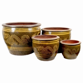 Dragon Planter - Brown,terracotta plant pot