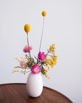 Dried Floral Mini Bud Vase Arrangement,funeral flower decor