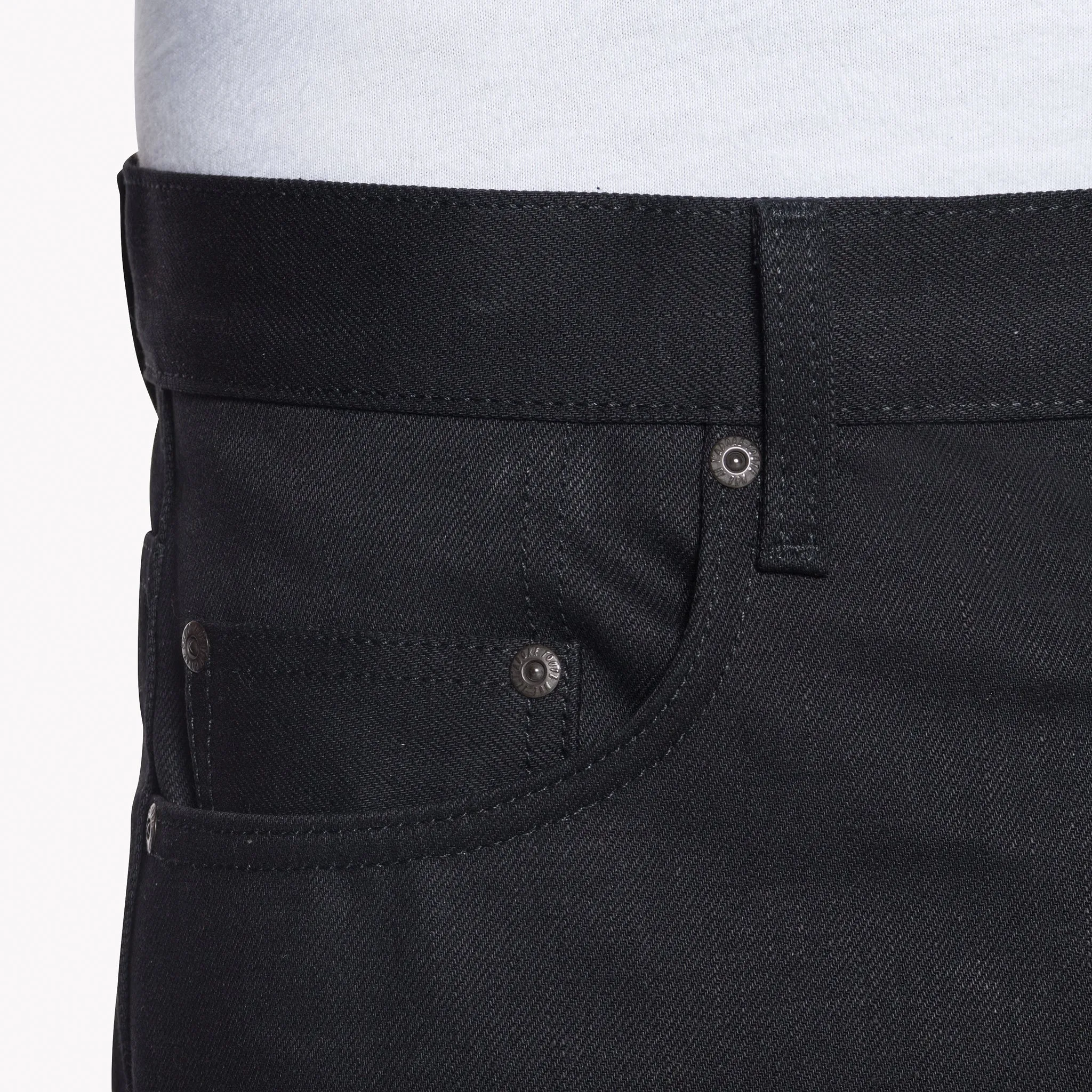 Easy Guy - Solides Schwarz Selvedge