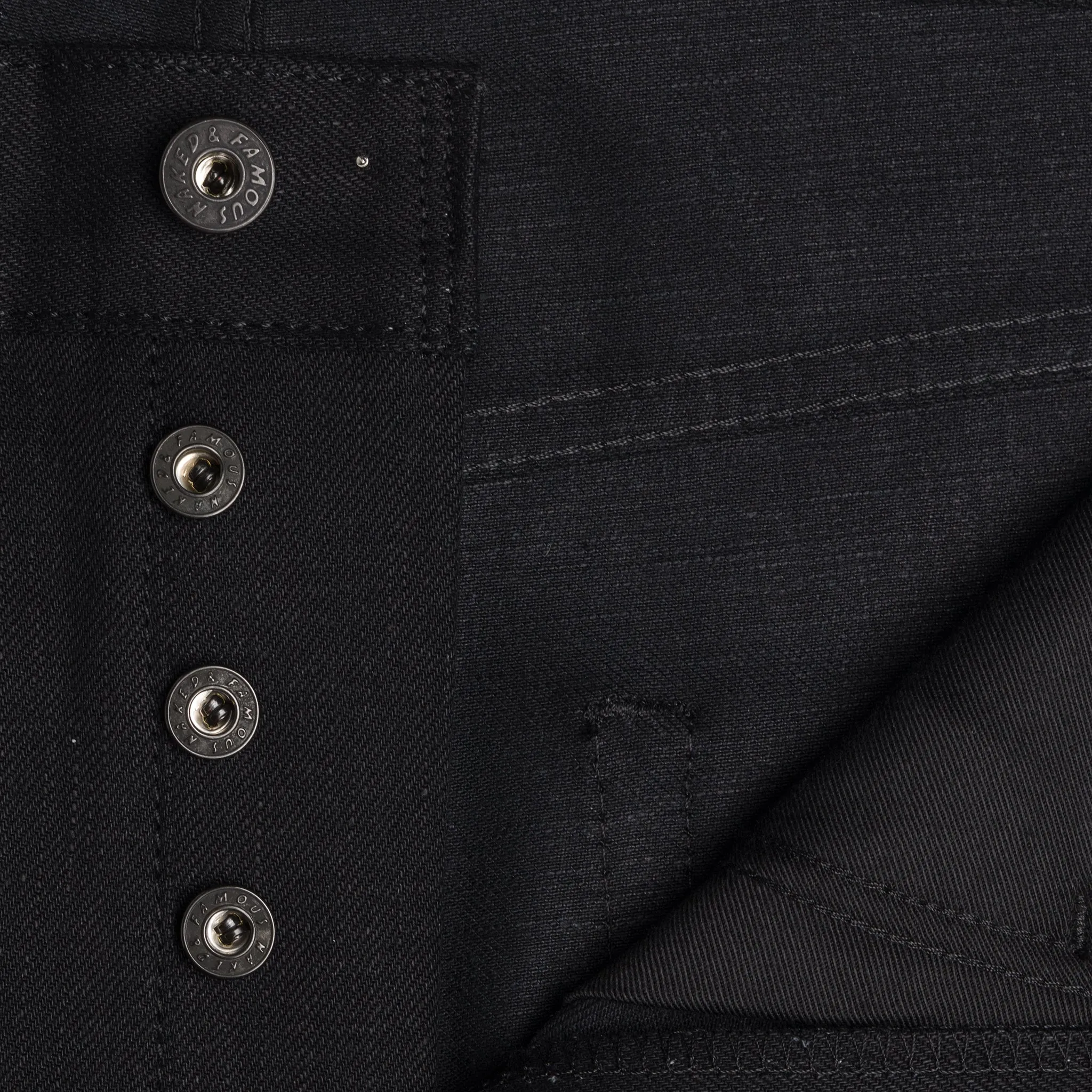 Easy Guy - Solides Schwarz Selvedge