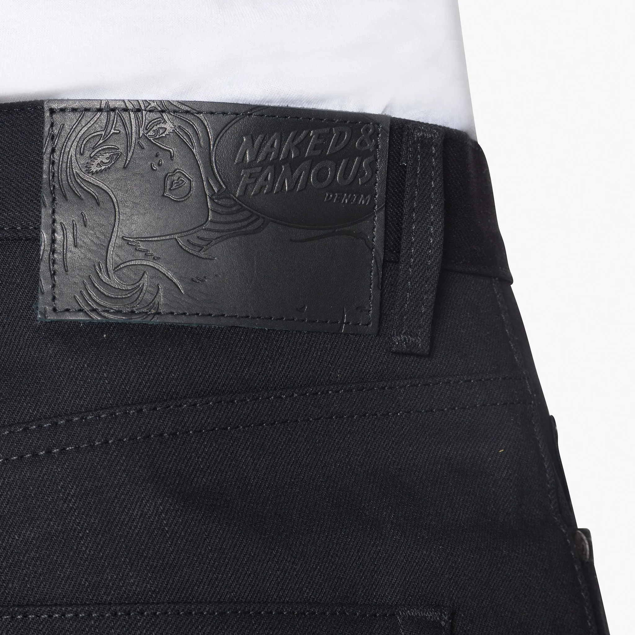 Easy Guy - Solides Schwarz Selvedge