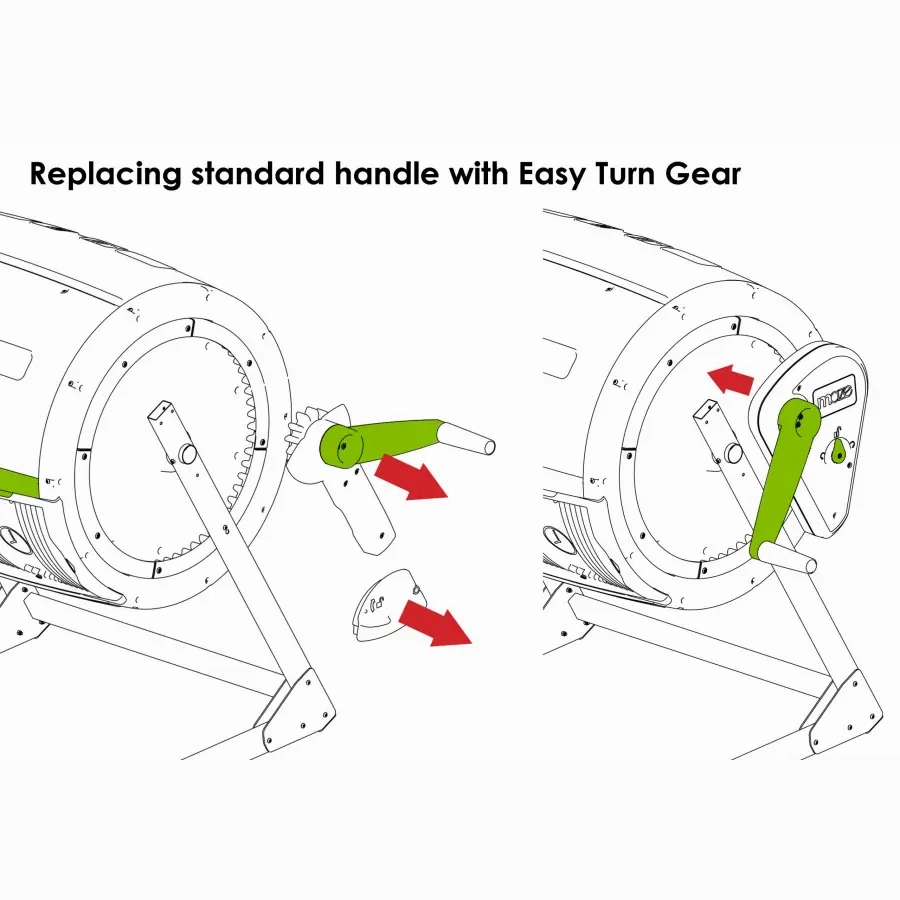Easy-Turn Gear For 245l Tumbler