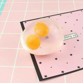 Egg ?? Squeeze toy stress ball artificial flower bouquet  