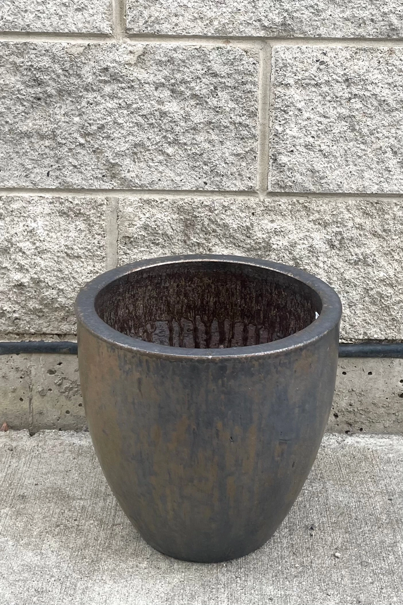 Egg Ceramic Planter Heavy Metal Medium,indoor flower container