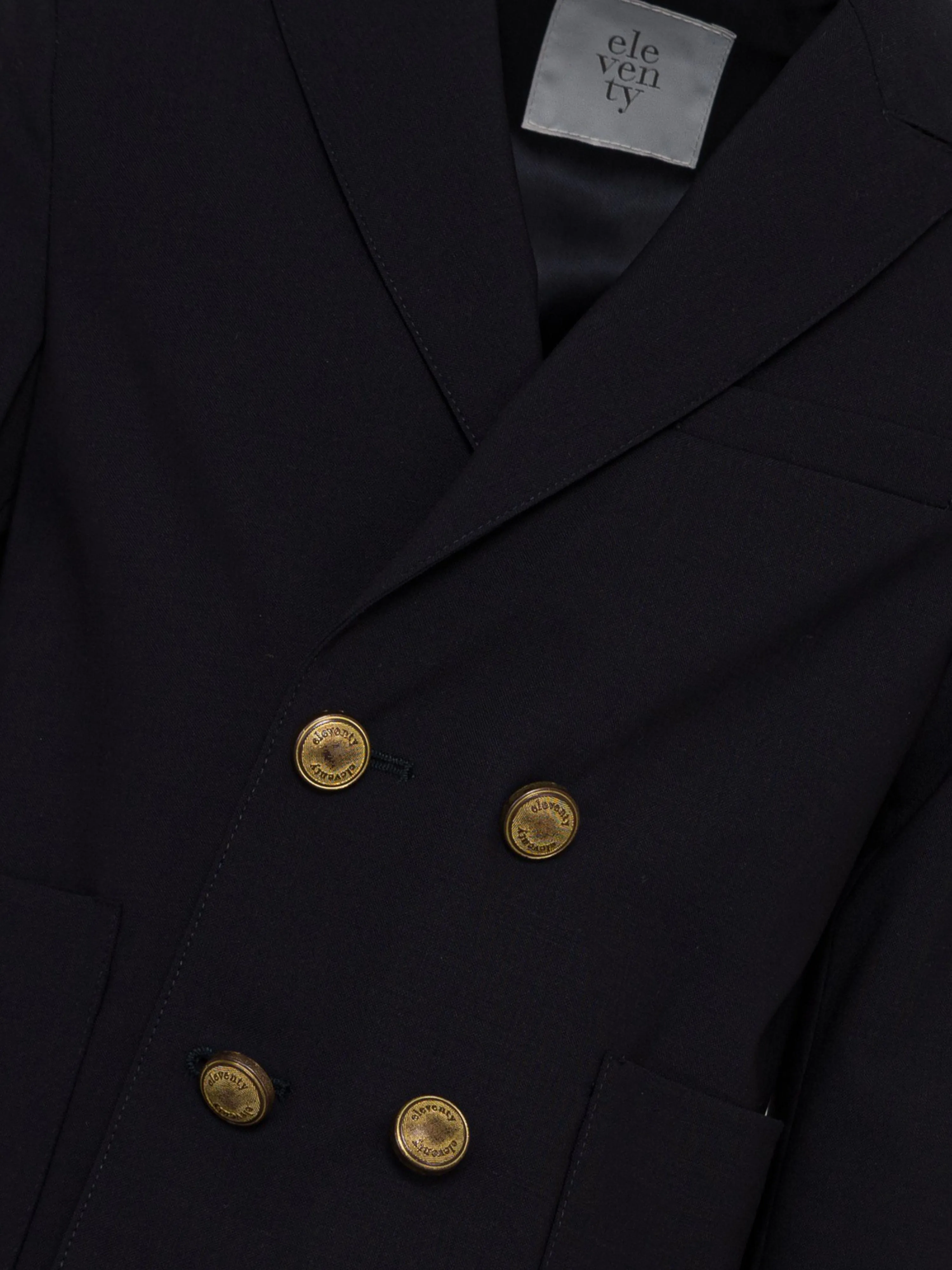 Eleventy Boys Wollanzug Jacke in Marineblau
