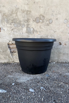 Emma Round Planter Black 25",indoor flower container