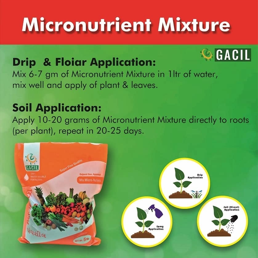 Enriched Multi Micronutrients Fertilizer Growth Booster for All Plants & Crops (5 kgs)