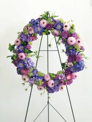 ER-2 Bicolour or Multicolour Wreath,realistic flower bouquet 
