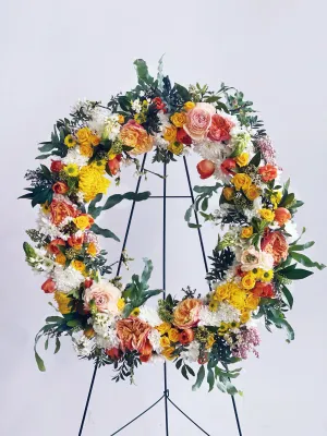 ER-4 Rustic Style Wreath,realistic flower bouquet 