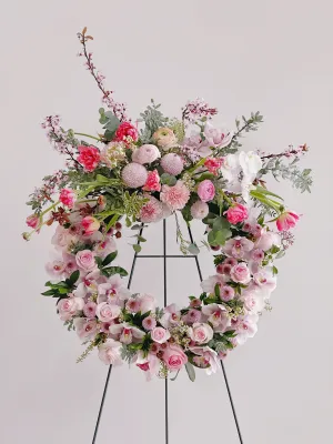 ER-5 Premium Wreath with Crown,realistic flower bouquet 