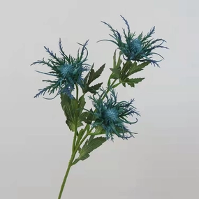 Eryngo Artificial Silk Flower 46cm Stem Blue ERYNGO001,dried artificial flower