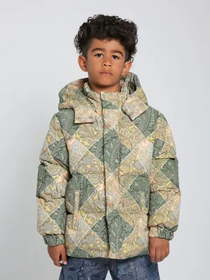Etro Boys Paisley Steppjacke in Grün