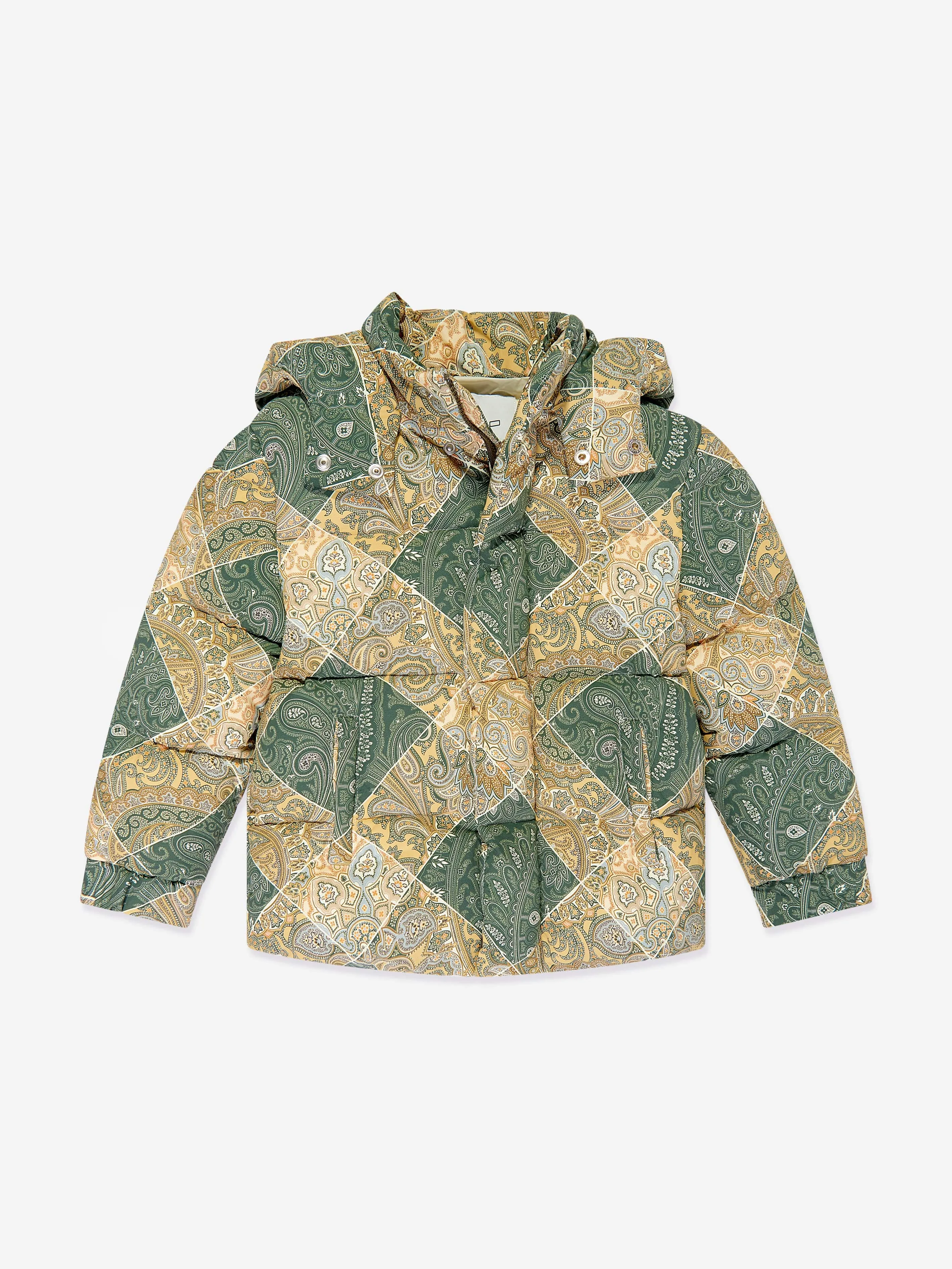 Etro Boys Paisley Steppjacke in Grün