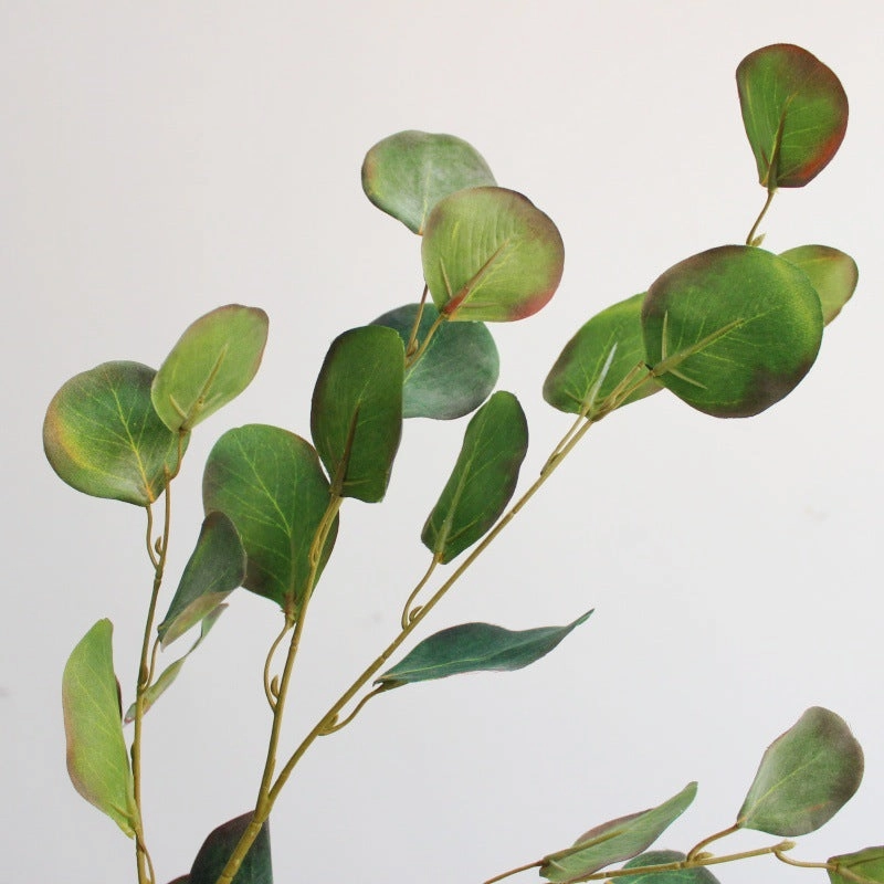 Eucalyptus Artificial Greenery Stem 85cm Green with Red EUCALYPTUS013