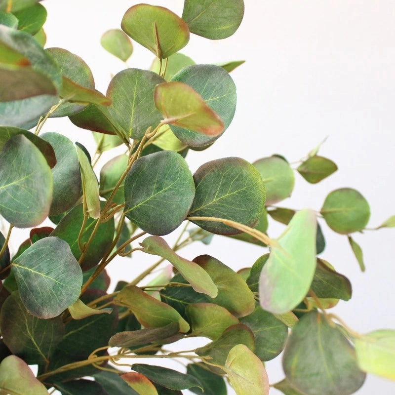 Eucalyptus Artificial Greenery Stem 85cm Green with Red EUCALYPTUS013