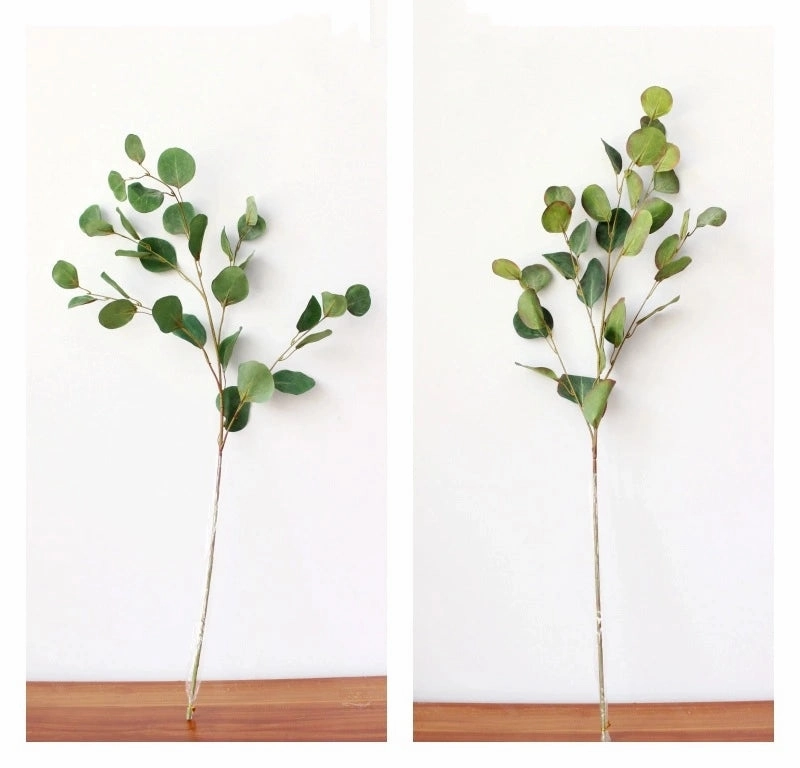 Eucalyptus Artificial Greenery Stem 85cm Green with Red EUCALYPTUS013