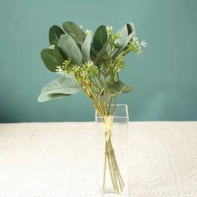 Eucalyptus Artificial Silk Greenery 37cm Bunch EUCALYPTUS010,dried artificial flower