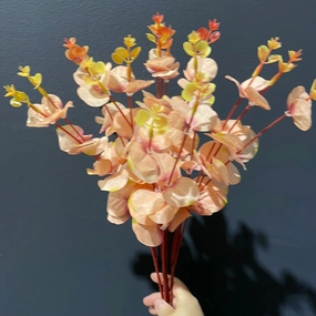 Eucalyptus leaf Pink for Wedding home decor realistic flower bouquet  