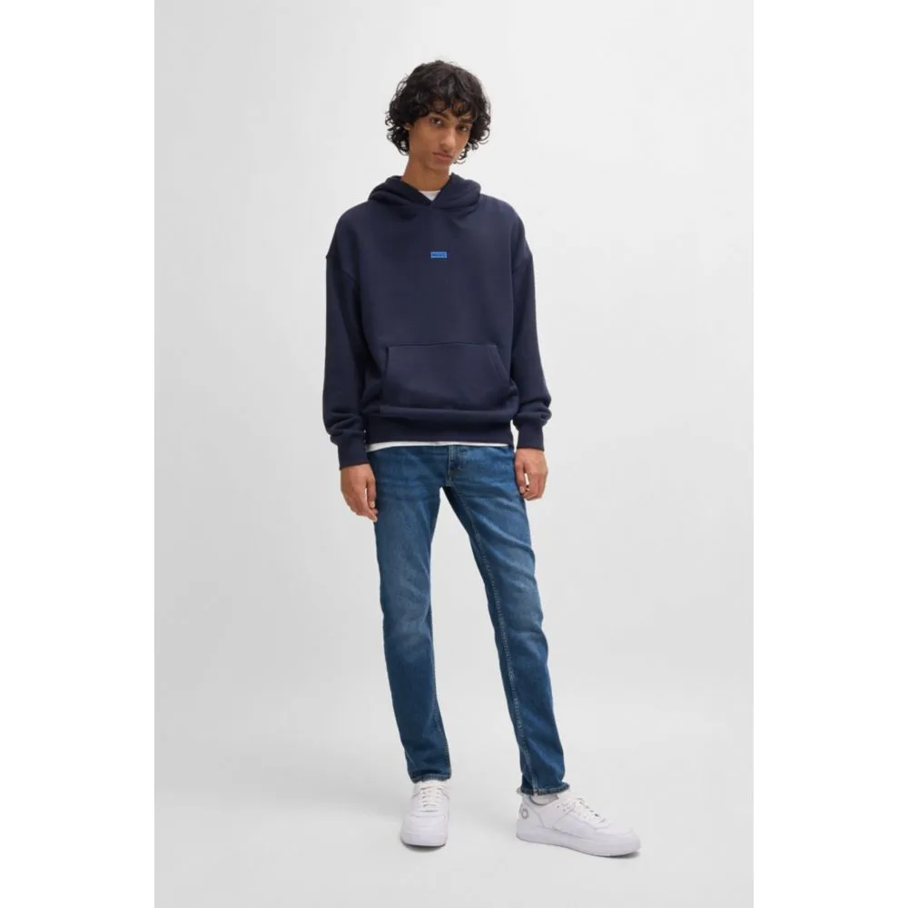 Extra-schlanke Jeans in navy stonewashed Stretch-Denim