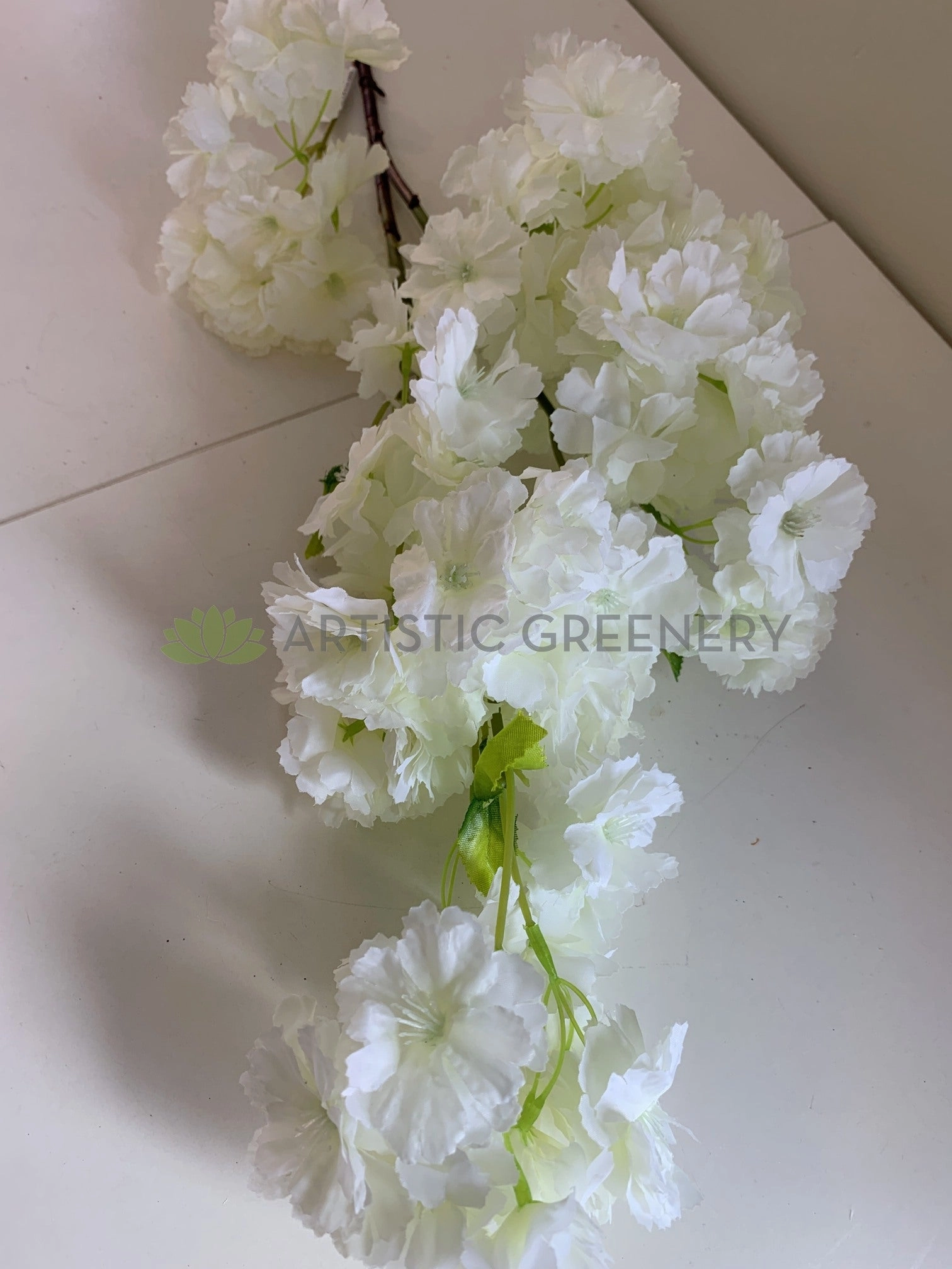 F0237NB Clearance Stock - Blossom Branch 98cm White / Light Pink