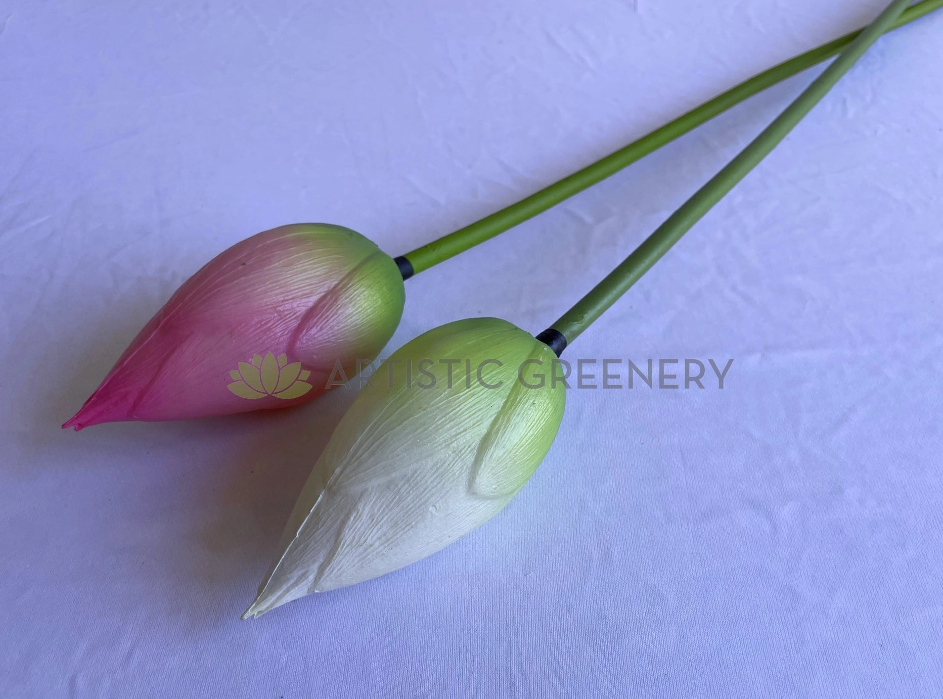 F0259 Water Lily Bud 93cm Pink / White