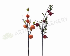 F0264 Artificial Persimmon  & F0265 Pomegranate Fruit Spray,artificial flower bouquet 