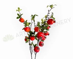 F0265 Pomegranate Fruit Spray 88cm Red / Orange,artificial flower bouquet 