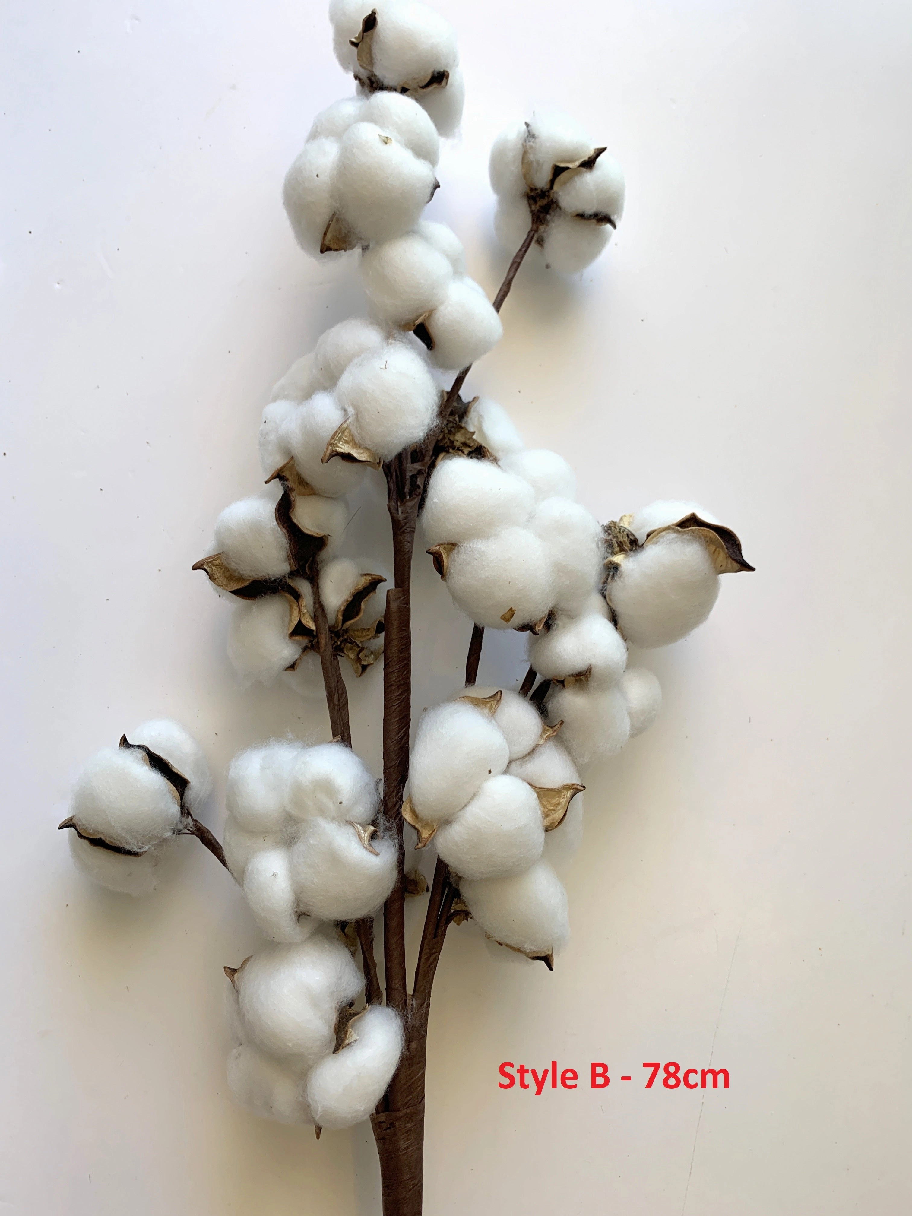 F0277 Artificial Cotton Flower Spray  Available in 2 Styles 110cm/78cm