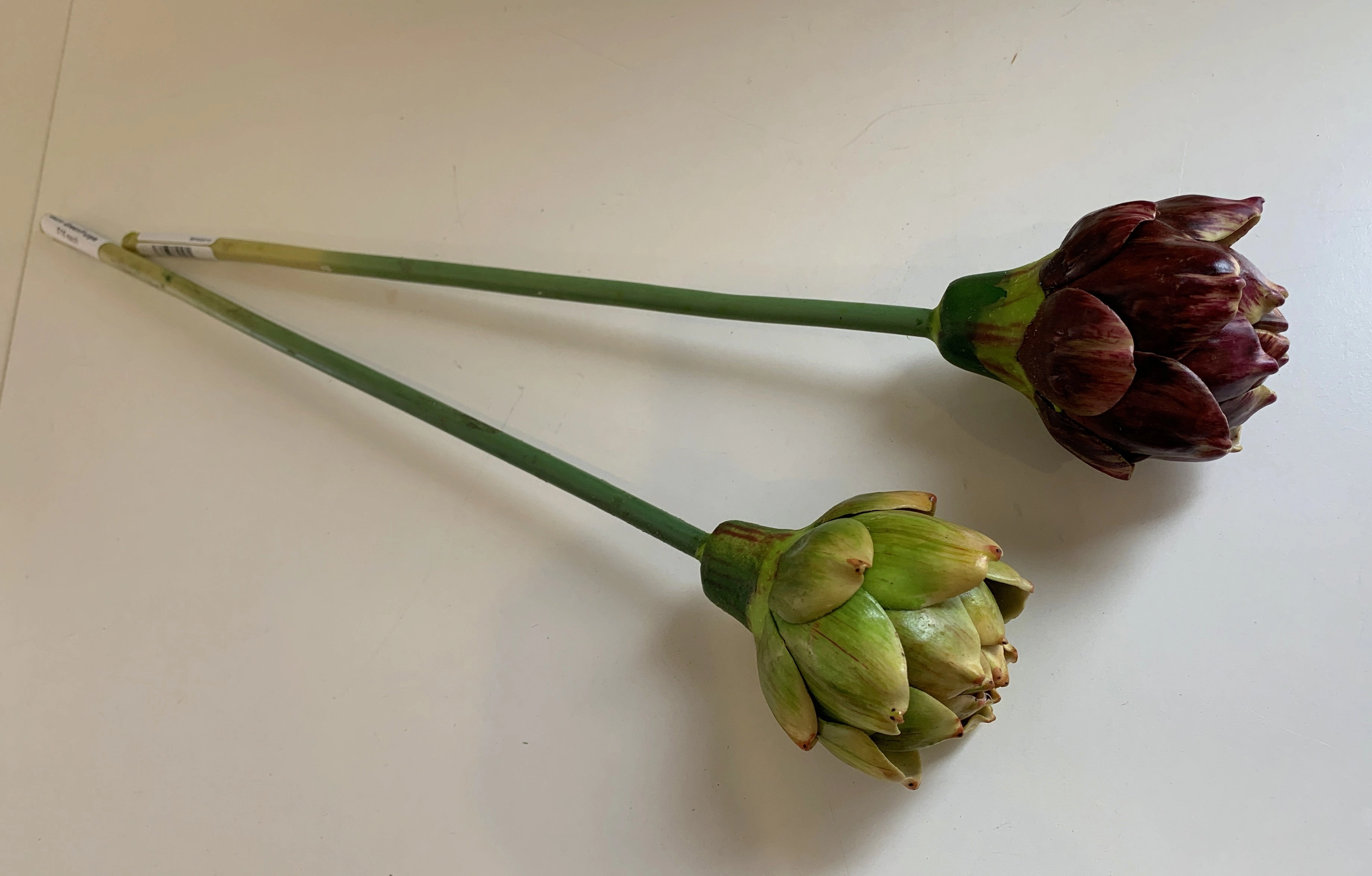 F0313 Artichoke Single Stem 44cm Green / Purple