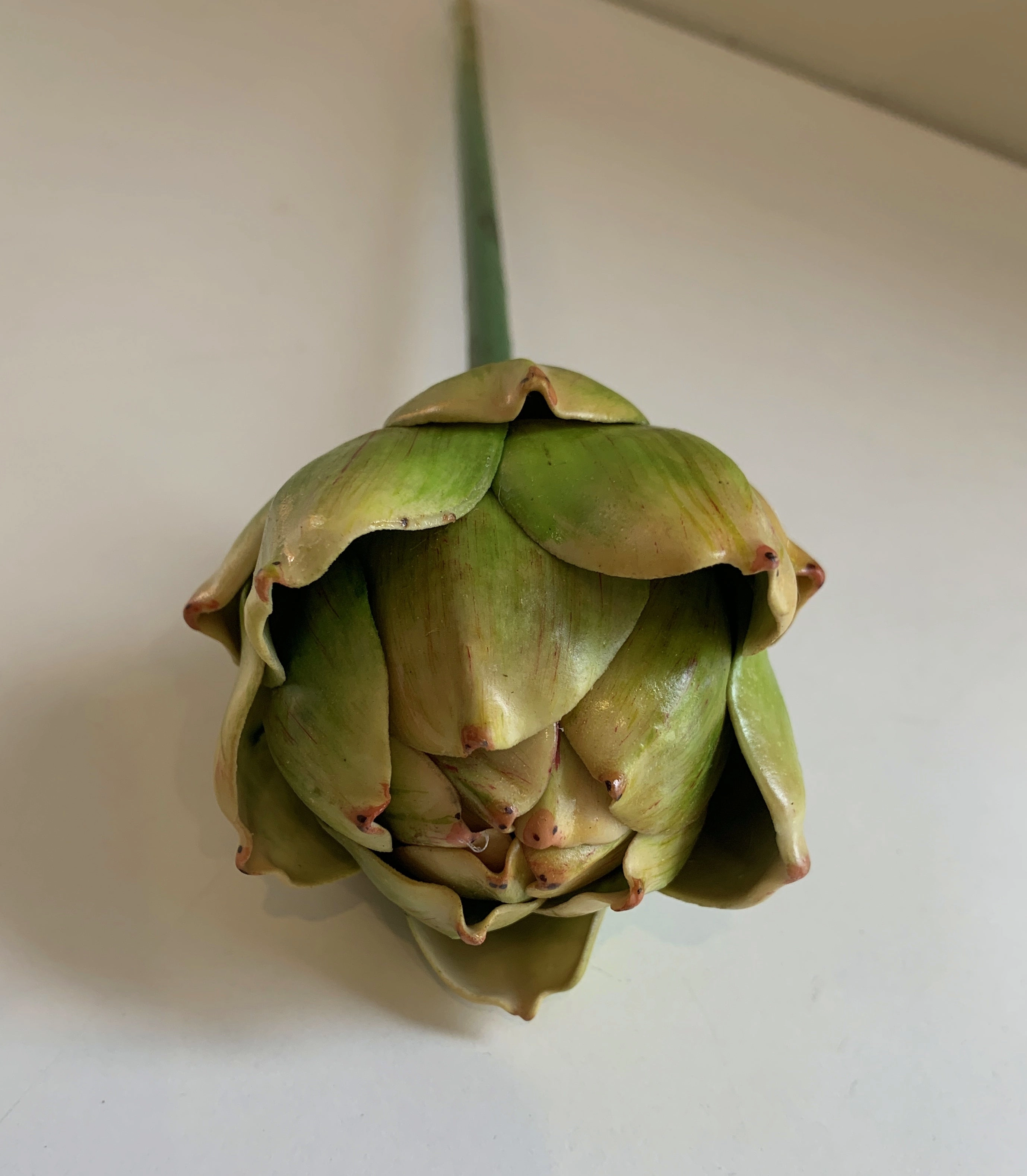 F0313 Artichoke Single Stem 44cm Green / Purple