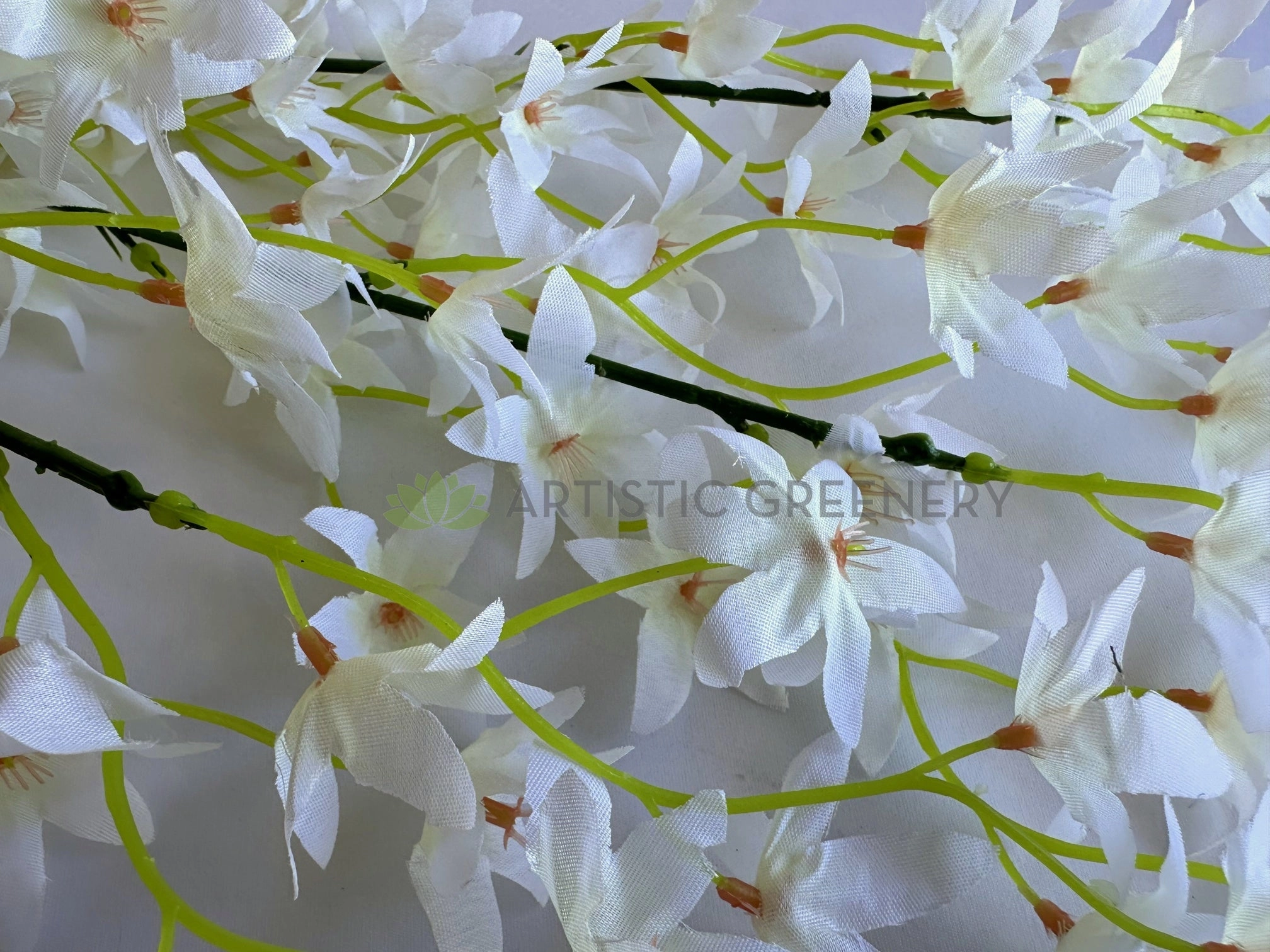 F0319-S90 Spring Flower Spray 116cm WHITE (SPECIAL)